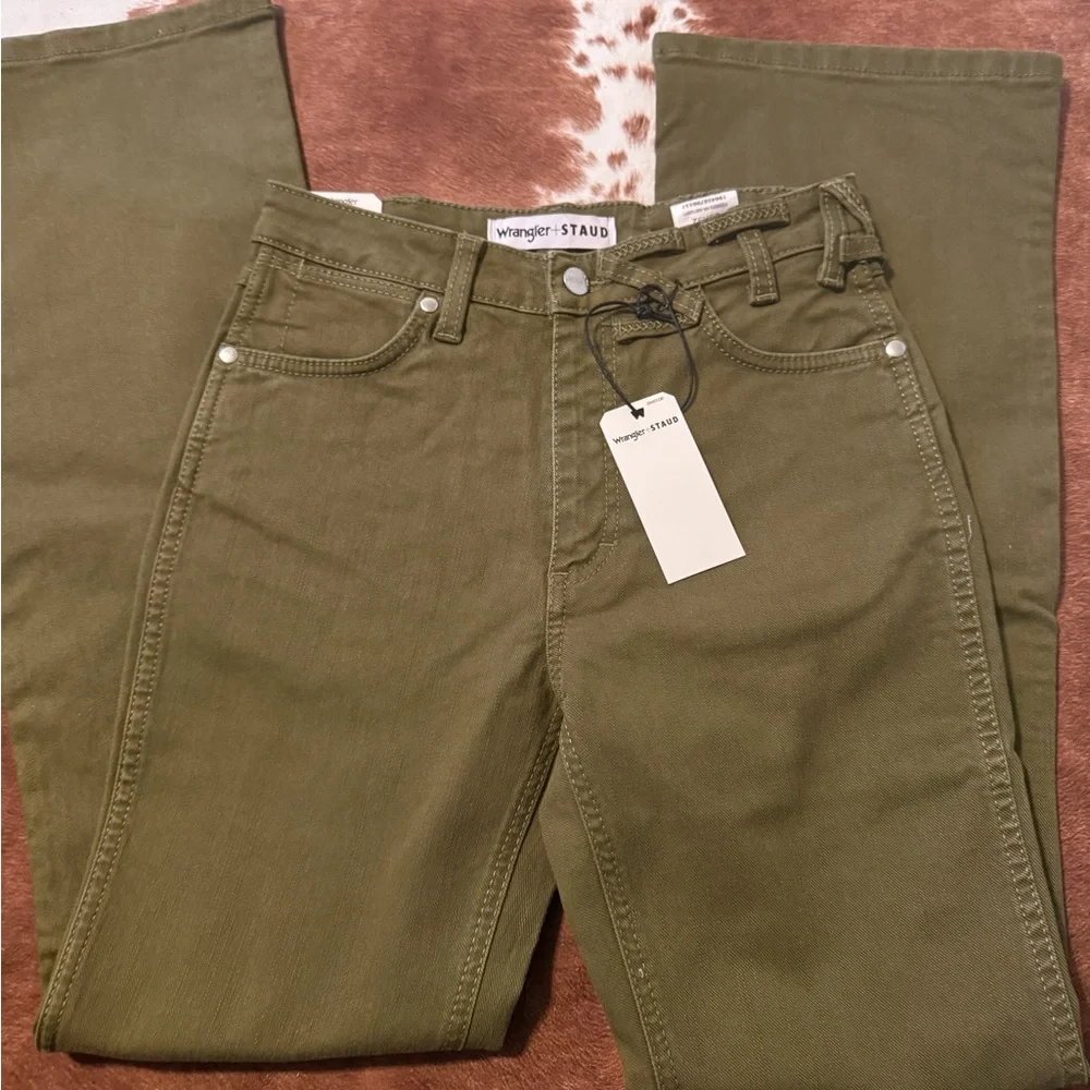 NWT green wranglers x straut jeans - Picture 4 of 5